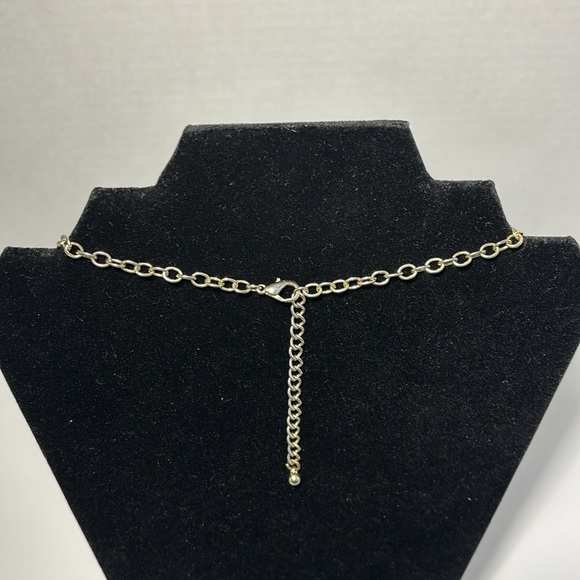 VTG Plastic Rings Gold Tone Ovals Link Necklace 30” Clasp To Clasp 3”Extension - Picture 7 of 8